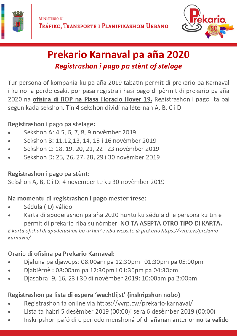 prekario 2020 registrashon i pago