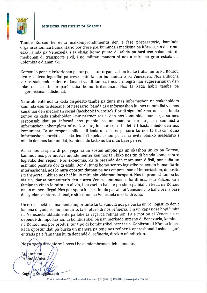 20190218 Reakshon na CGTC e.a. hub humanitario 1 3 2